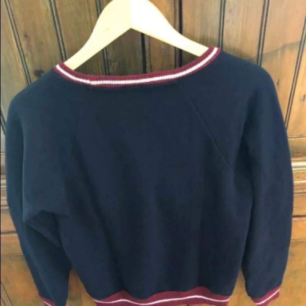JCrew Collegiate-Style Sweatshirt Ringer Trim (S) - Picture 5 of 6
